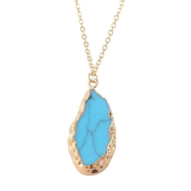 Boho Crystal Pendant Necklace