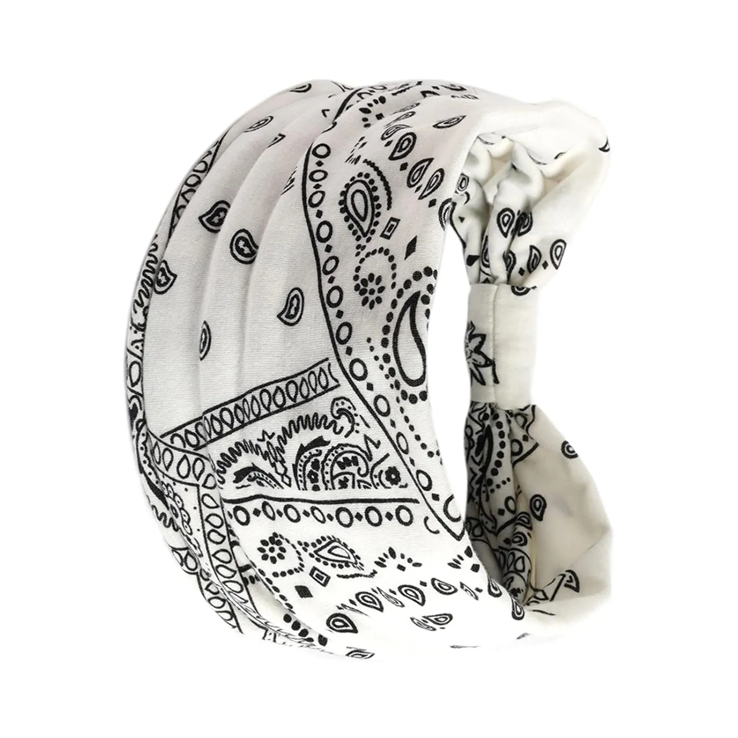 Boho Headbands For Women Stretchy Wide Hair Bands Hair Accessories Non Slip Head Bands Yoga Workout 7 Pack (C, One Size)