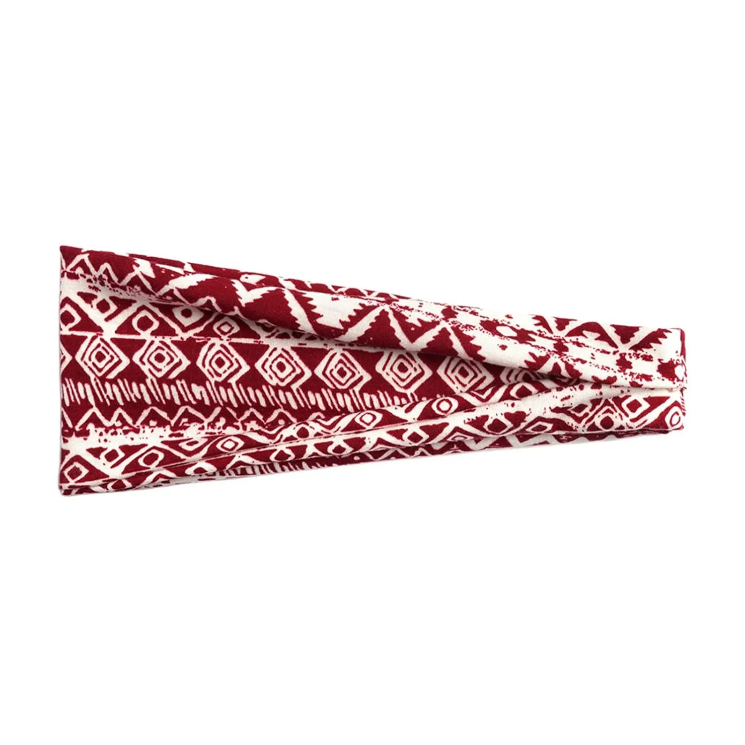 Boho Headbands For Women Wide Hair Bands Knotted Non Slip Head Bands Yoga Head Bands Hair Accessories 6 Pack (Wine, One Size)