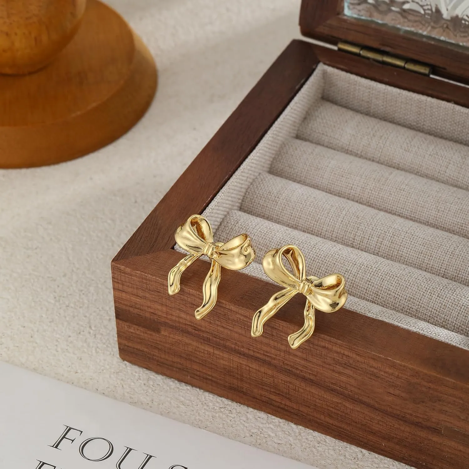 Bow Earrings for Women,14k Gold/Sterling Silver Plated Bow Ribbon Stud Earrings Drop Dangle Bow Tie Hoop Dainty Earrings Pearl Bow Earring Trendy Jewelry