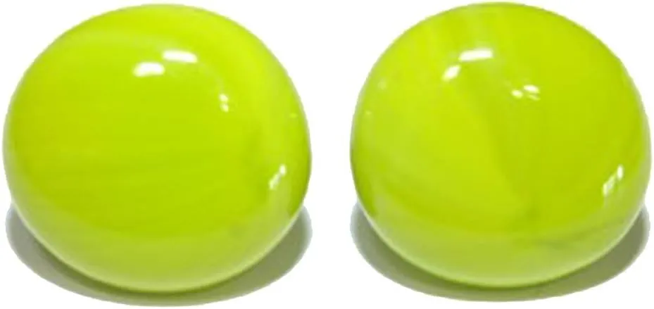 Bright Lime Green Glass Gem Stud Earrings (S097)
