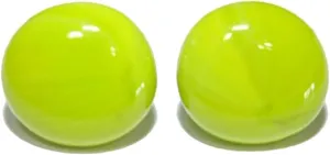 Bright Lime Green Glass Gem Stud Earrings (S097)