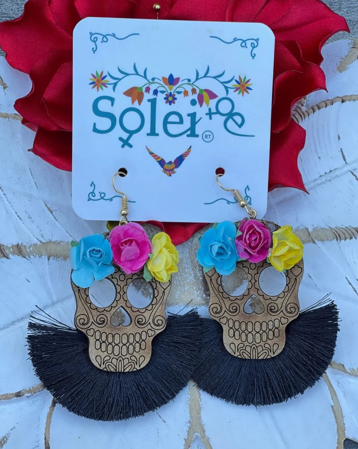 Calavera Abanico Earrings