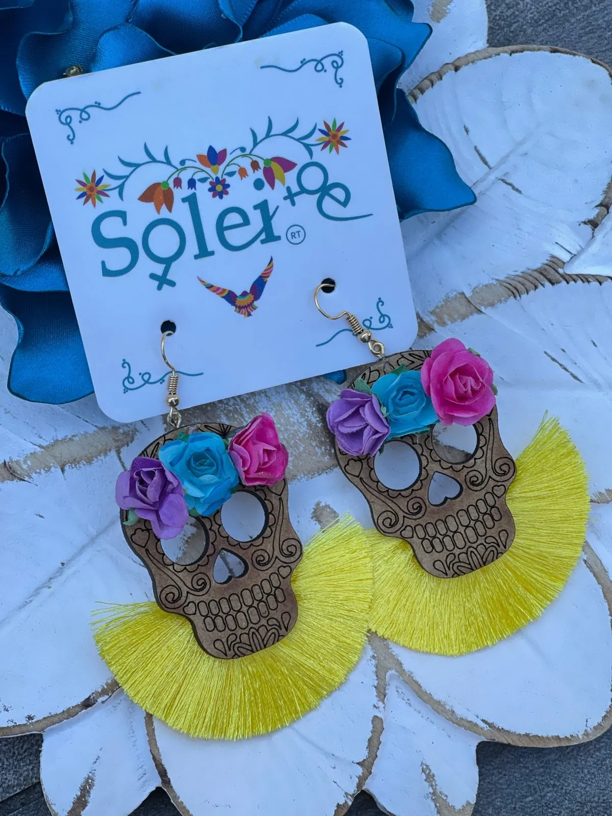Calavera Abanico Earrings