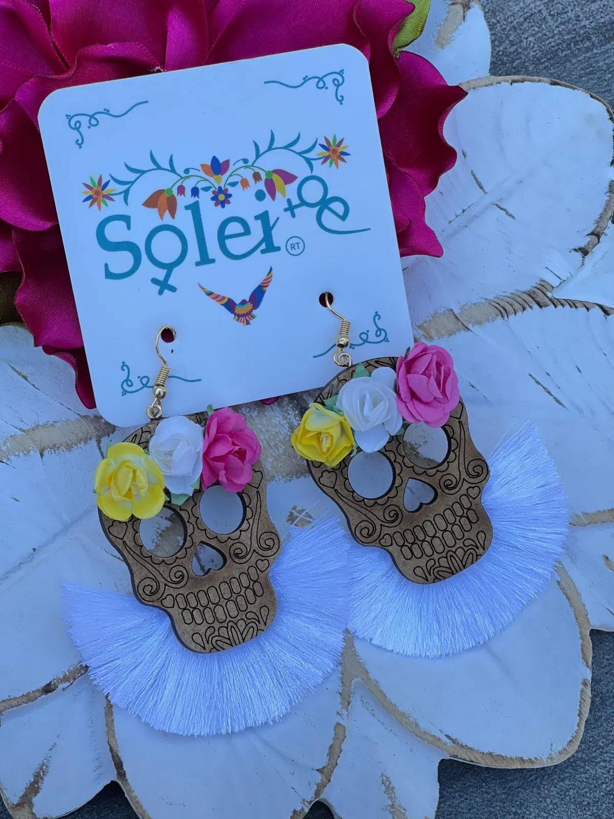 Calavera Abanico Earrings