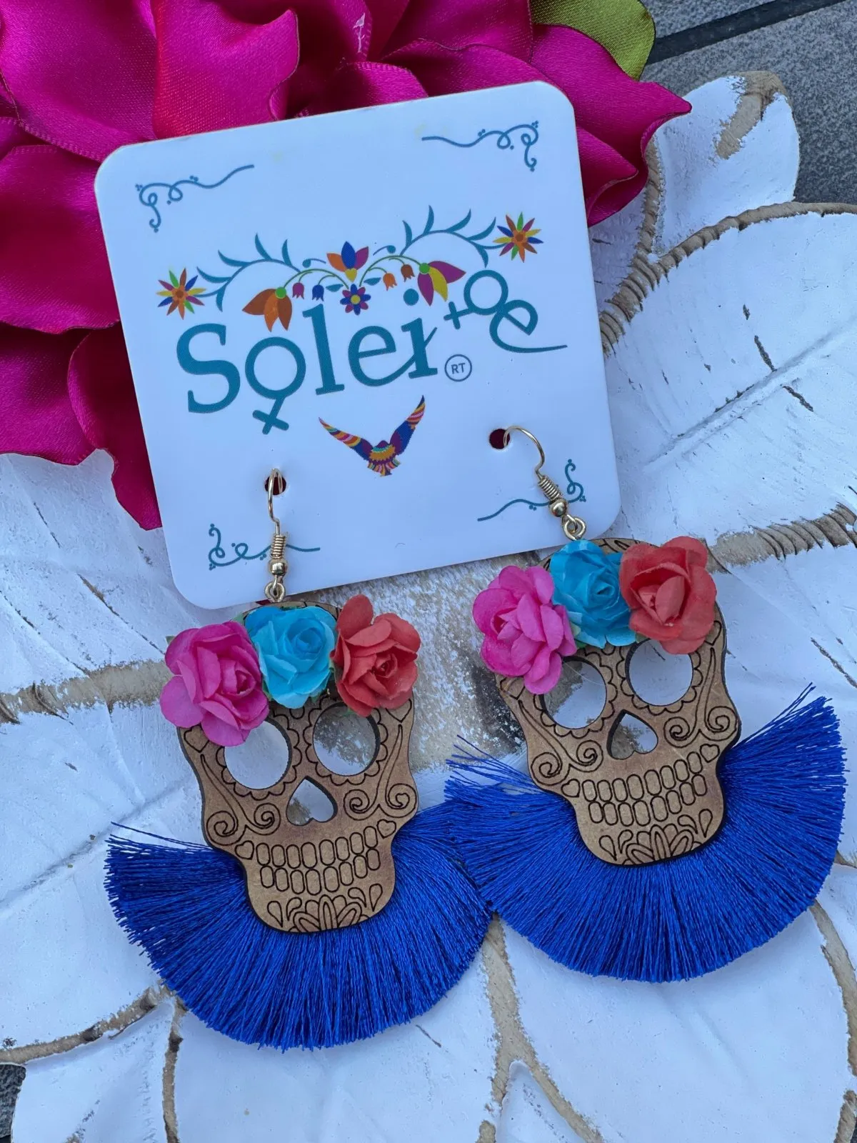 Calavera Abanico Earrings