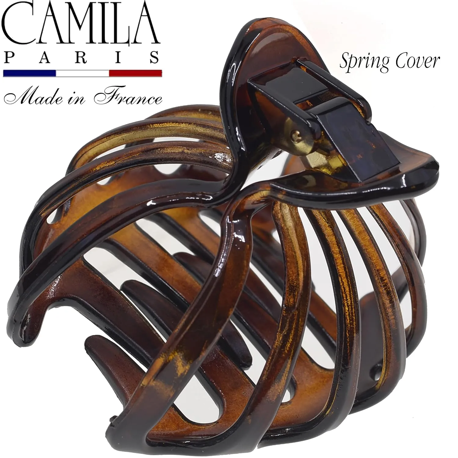 Camila Paris CP3631 Octopus French Hair Clips for Women Thick Hair, Large Hair Clips for Thick Hair for Curly Wavy Long Hair, Strong No-Slip Grip Hair Claw Clip Big Hair Clips for Women Made in France