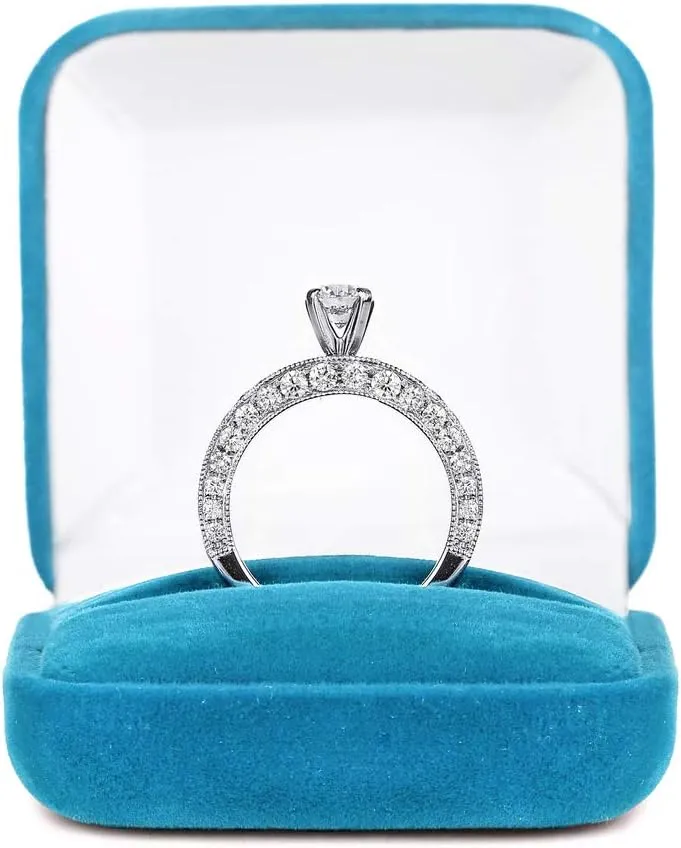 Certified Anniversary Ring Studded with 6 Round Natural Diamond in 18k White/Yellow/Rose Gold Wedding Band Ring for Women | Couple Promise Ring for Her | Wedding Jewelry (0.06 Cttw, IJ-SI)
