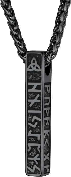 ChainsProMax Mens Viking Necklace, Arrowhead/Rune/Raven Skull Necklace for Men Nordic Jewelry-Send Gift Box