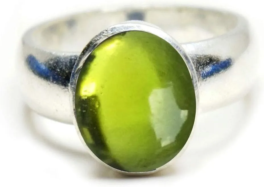 Choose Your Natural Gemstone Ring Oval Shape 925 Sterling Silver Cabochon Birthstones Jewellery