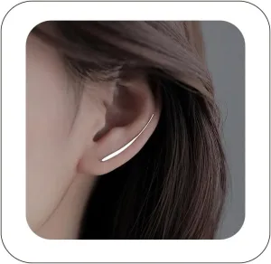 Climber Earrings Dainty Ear Cuffs Crawler Earrings for Women Unique Ear Crawler Earrings Minimalism Bar Earrings Wedding Birthday Jewelry Gifts
