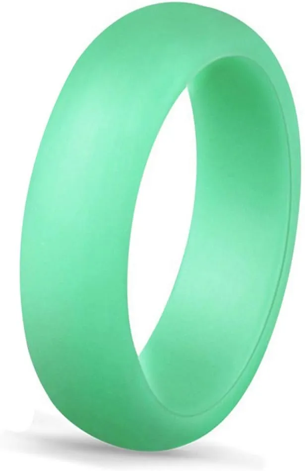 Couple Models 7Pcs Women Fashion Silicone Soft Shiny Glitter Finger Rings Party Jewelry Gift Black Green Glitter US 7