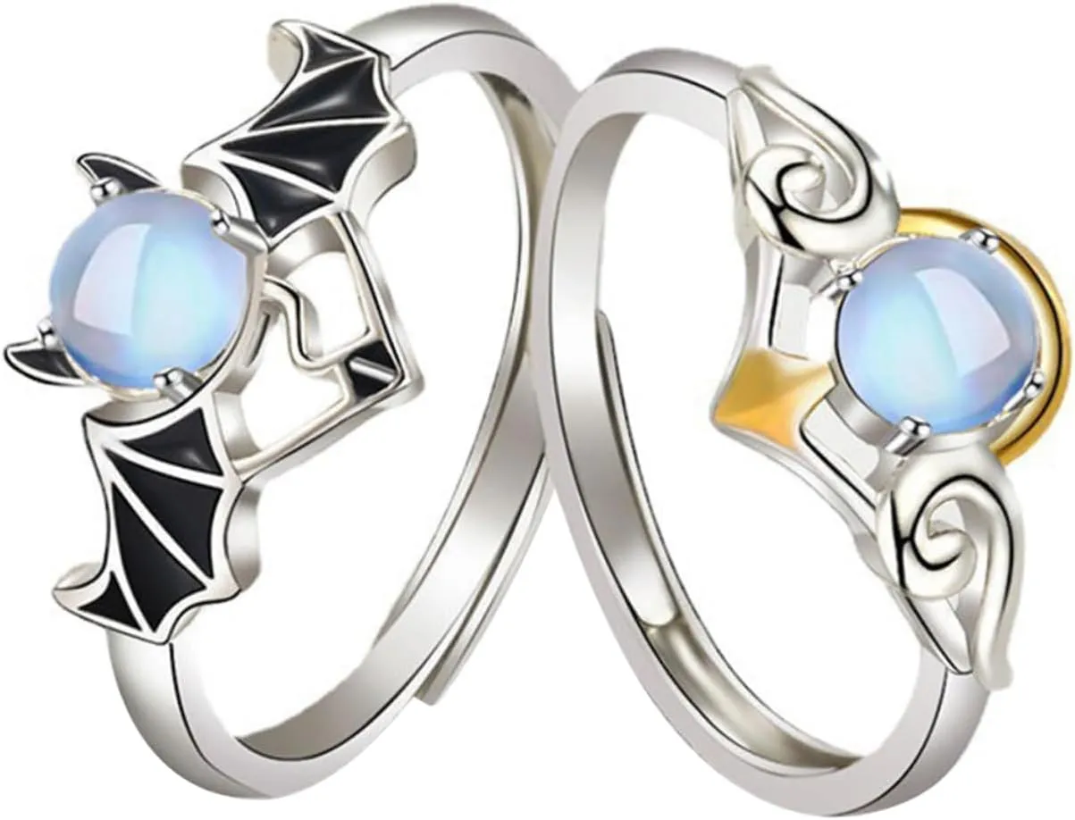 Couples Angel and Devil Matching Rings Fashion Jewelry Present for Lovers