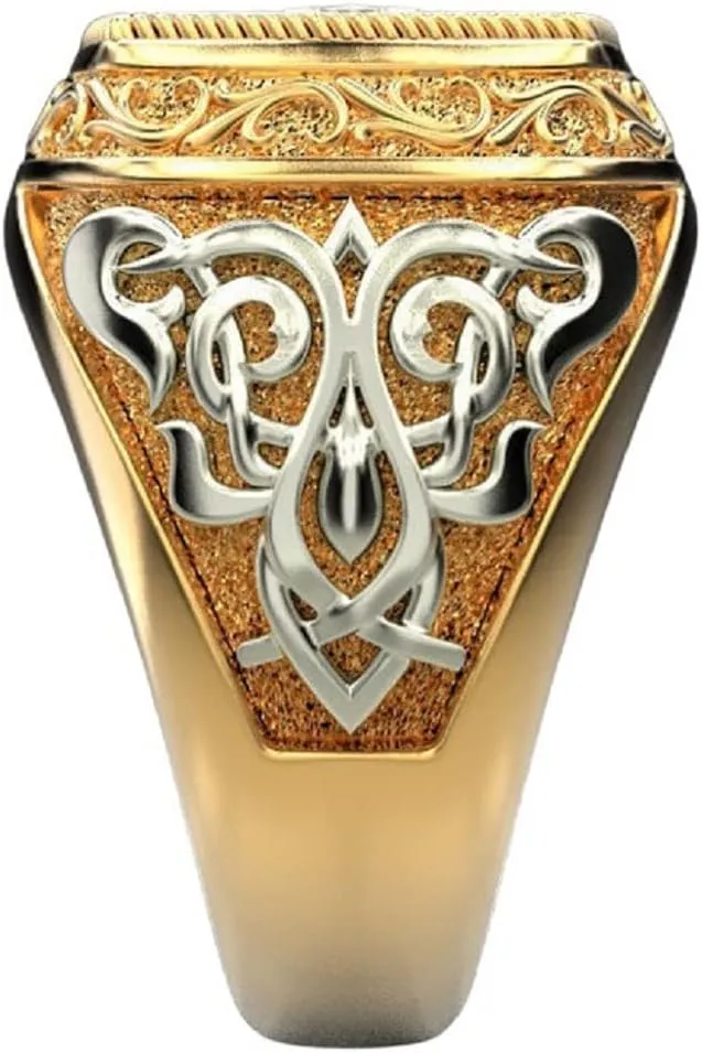 Cross Ring, Christ Cross Ring for Men, Catholic Cross Ring Religious Cross Jewelry, Vintage Flower Pattern Ring Punk Crusader Cross Ring Masonic Cross Ring for mens