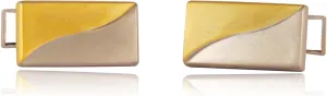 Cuff-Daddy Versatile Gold & Silver Two-Tone Cufflinks with Matte Finish with Presentation Box