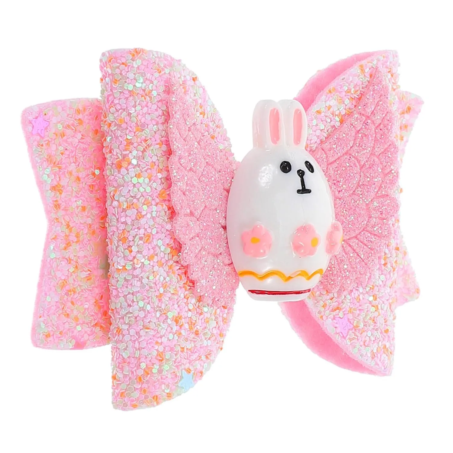 Cute Cartoon Rabbit Ears Hair Clips Easter Bunny Bows Sequin Decorated Hairpins for Girls Party Accessory
