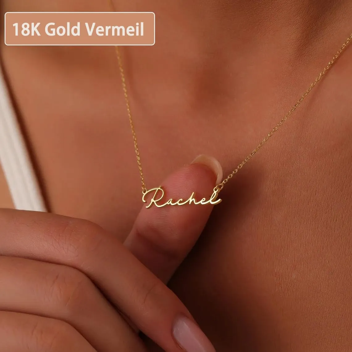 DayOfShe Custom Name Necklace for Women Gifts, 18K Gold Plated Layered Names Necklace Personalized Gifts for Birthday