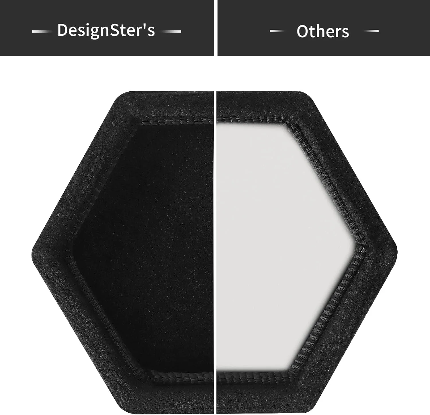 DesignSter Velvet Jewelry Ring Box,2 Slots Jewelry Ring Gift Box Vintage Ring Display Holder with Detachable Lid for Proposal, Engagement, Wedding, Ceremony(Black)