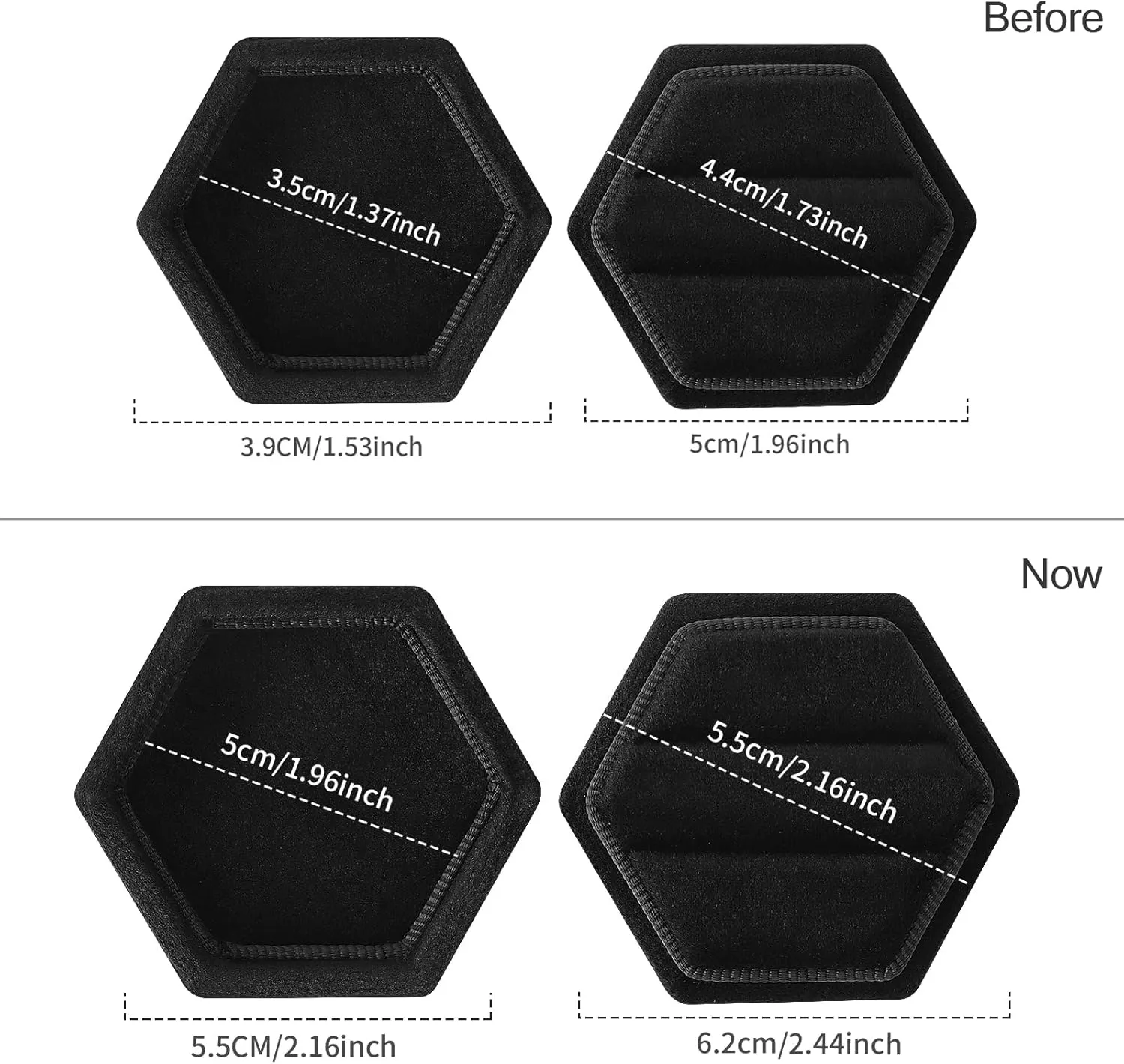 DesignSter Velvet Jewelry Ring Box,2 Slots Jewelry Ring Gift Box Vintage Ring Display Holder with Detachable Lid for Proposal, Engagement, Wedding, Ceremony(Black)