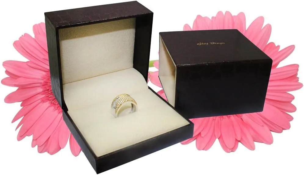 Diamond Wedding Ring Set for Women Round Brilliant Center Diamond Engagement Ring with enhancer wedding bands 14K Gold 1.85 carat (G,I1)