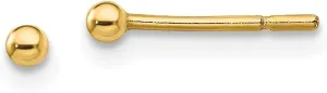 Diamond2Deal 14k Yellow Gold Plated Stud Earrings (L- 0.08 in, W- 0.08 in)