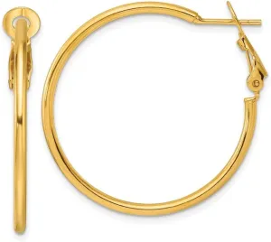 Diamond2Deal Sterling Silver Gold-plated Hoop Earrings (Length 1.38 in, Width 1.38 in)