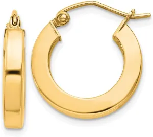 Diamond2Deal Sterling Silver Square Tube Hoop Earrings (Length 1.85 in, Width 1.77 in)