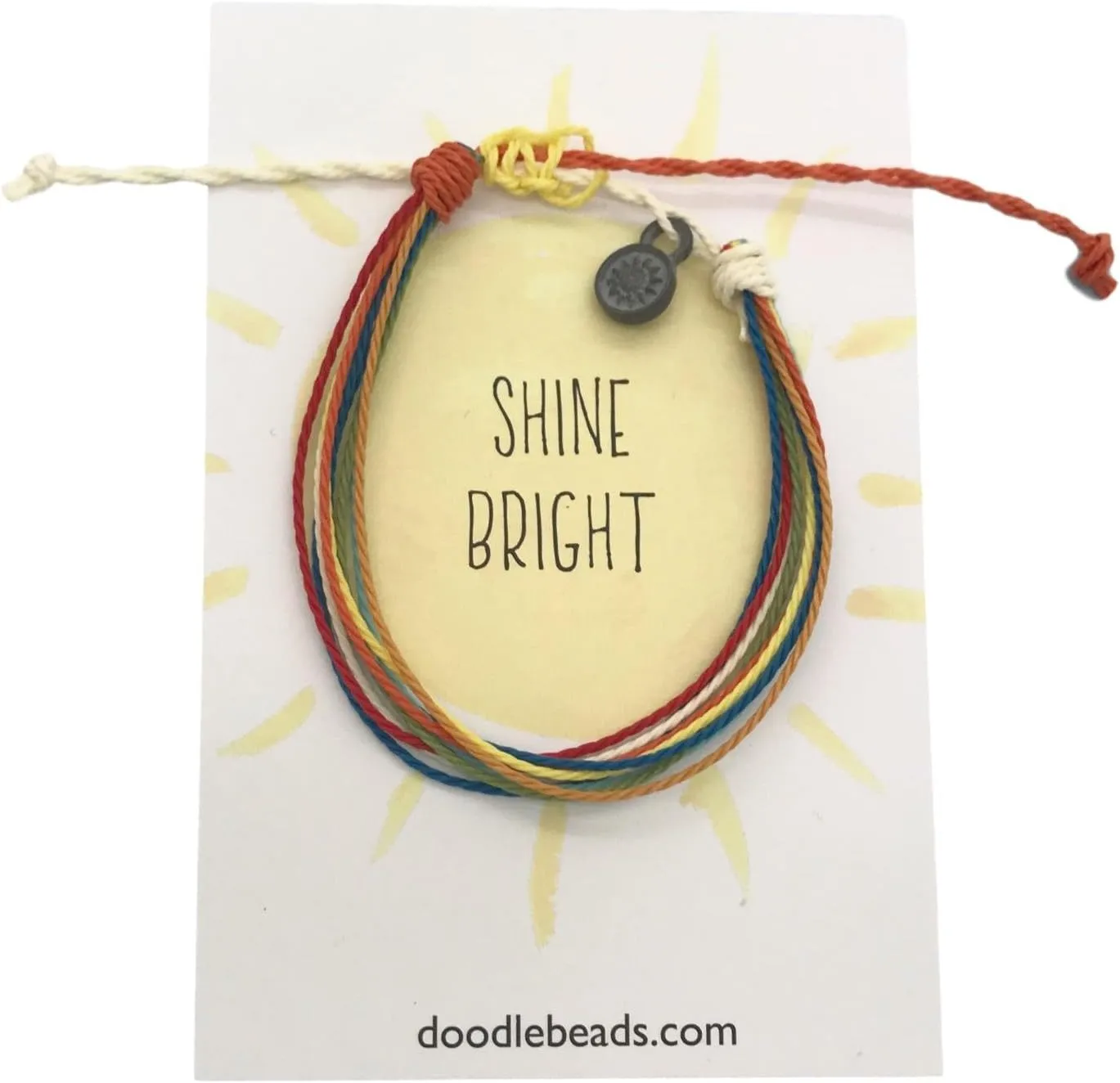 Doodle Beads Shine Bright Friendship Threaded Bracelet Wax Coated and Waterproof