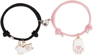Easter Bracelet Rabbit Pendant Rope Bracelet for Lovers Woman Friend Friendship Bracelet Party Handmade Gift Jewelry Accessories