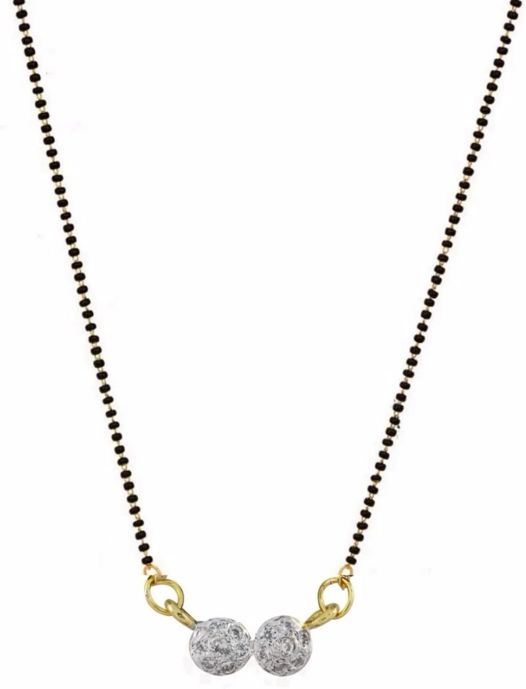 Efulgenz Indian Mangalsutra for Women CZ Cubic Zirconia Pendant Necklace Wedding Bridal Indian Jewelry Black Beaded Delicate Strand Necklace Statement Jewelry for Women, Copper, not known