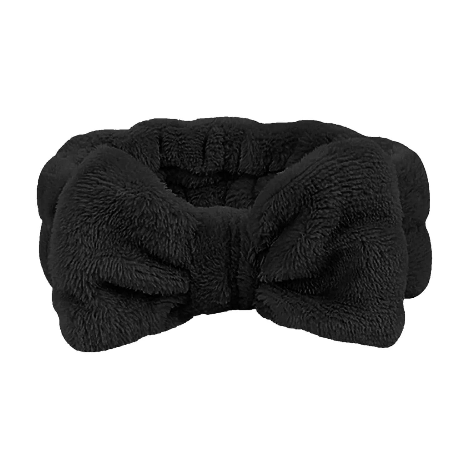 Elastic Hair Band Women Bowknot Bow Makeup Headbands Soft Coral Fleece Hair Band for Washing Face