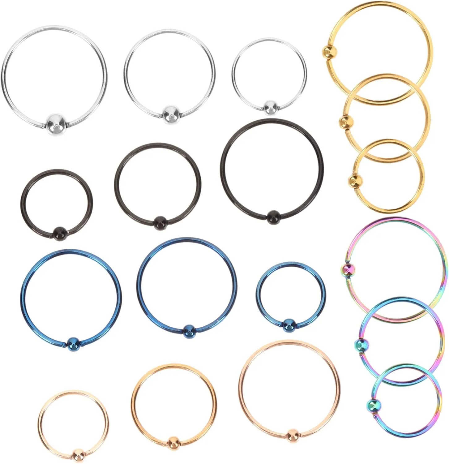 Elegant Nose Rings for Women Stylish Screw Nose Rings Body Piercing Jewelry
