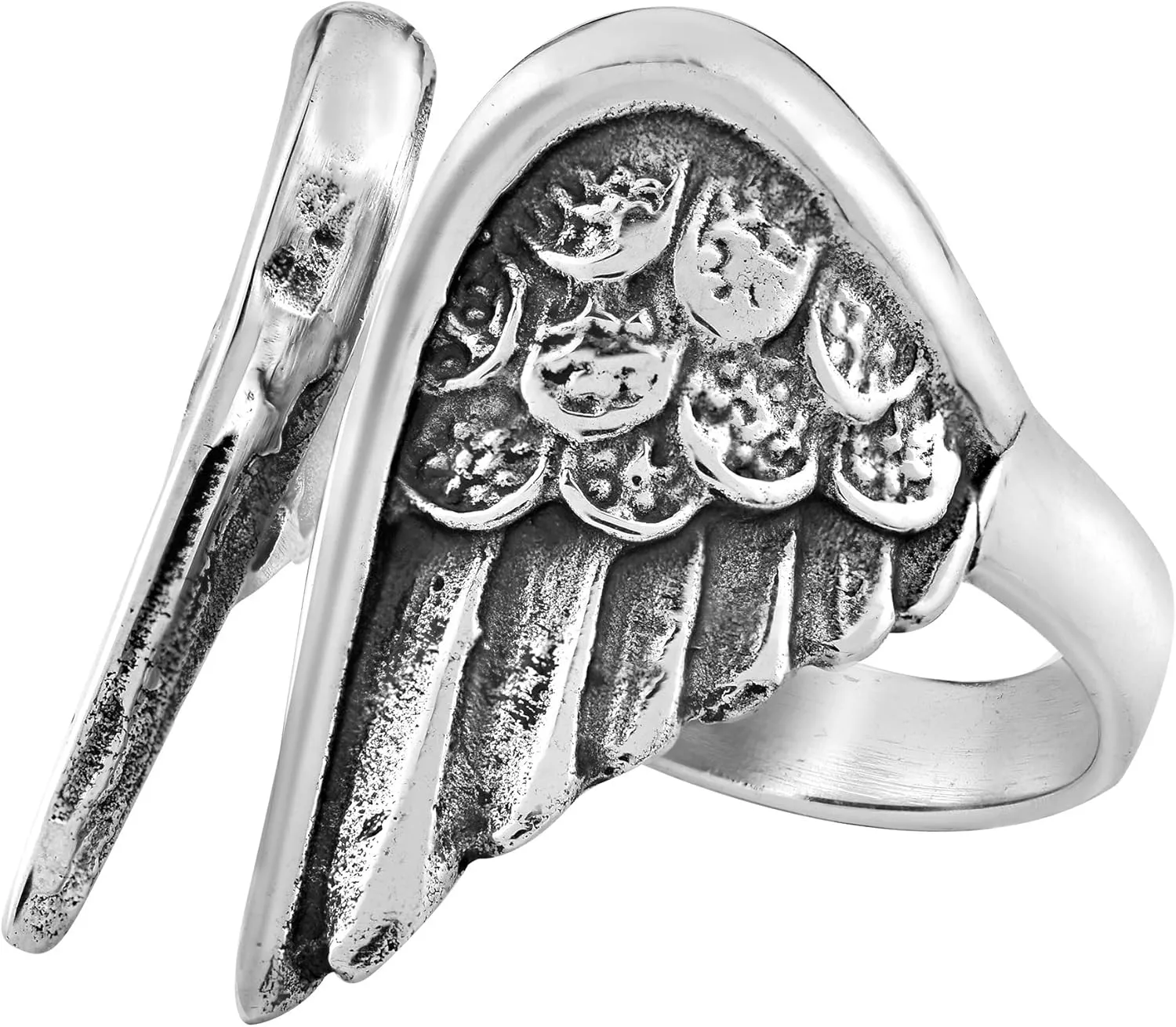 Embracing Wings of an Angel Wrap Open-Ended .925 Sterling Silver Ring