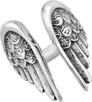 Embracing Wings of an Angel Wrap Open-Ended .925 Sterling Silver Ring