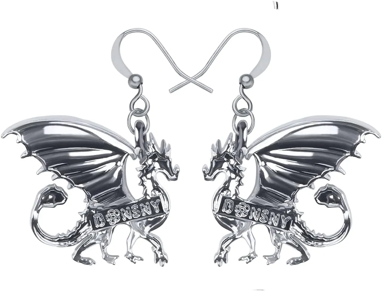 Enamel Alloy Dinosaur Fantasy Dragon Earrings Drop Dangle Unique Animal Jewelry For Women Dragons Gifts