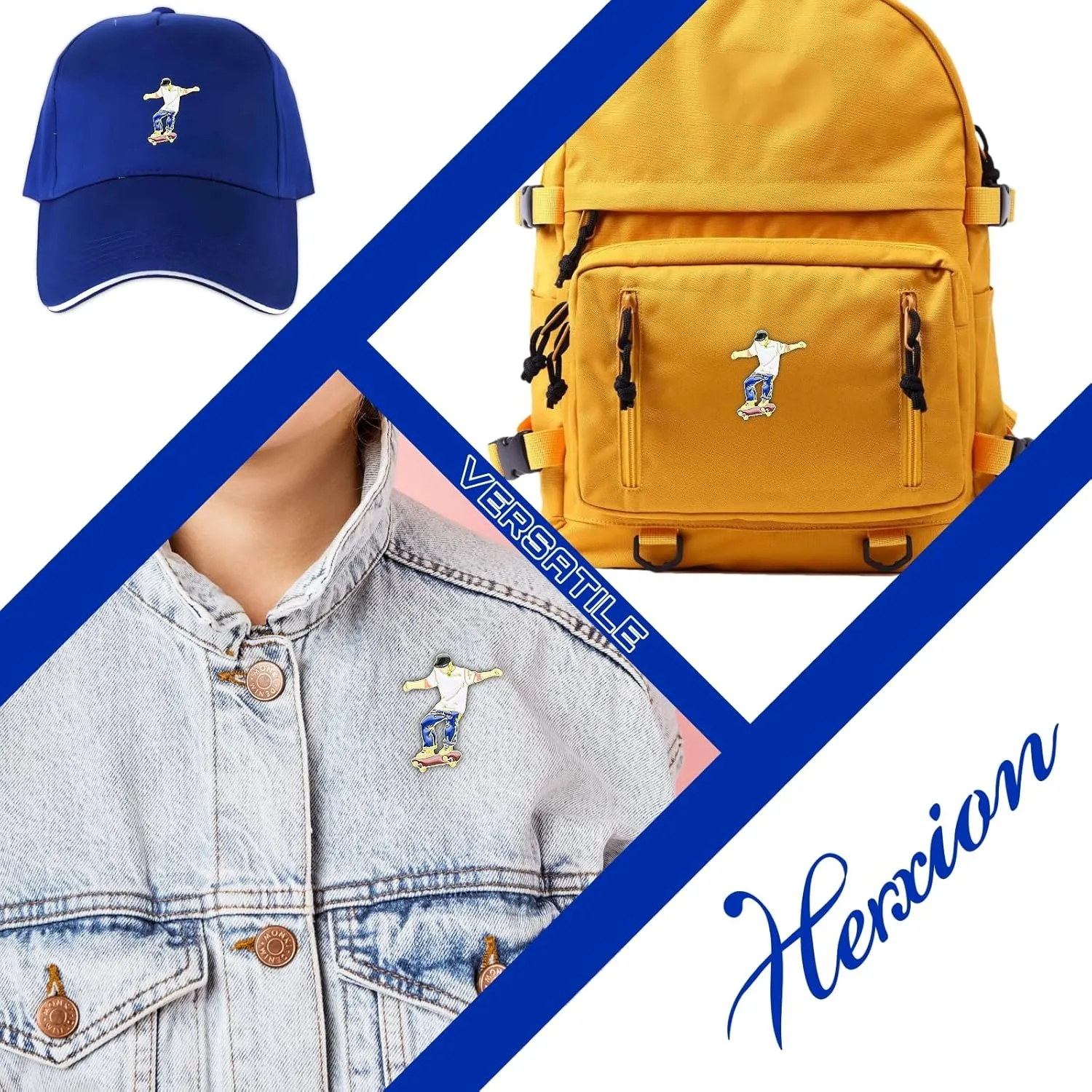Enamel Pins, Cute Pins for Backpacks, Hat Pins, Novelty Brooch Pins, Backpack Pins, Lapel Pins for Men, Women, Girls, Boys. For Lanyard, Bags, Hats, Caps, Clothing