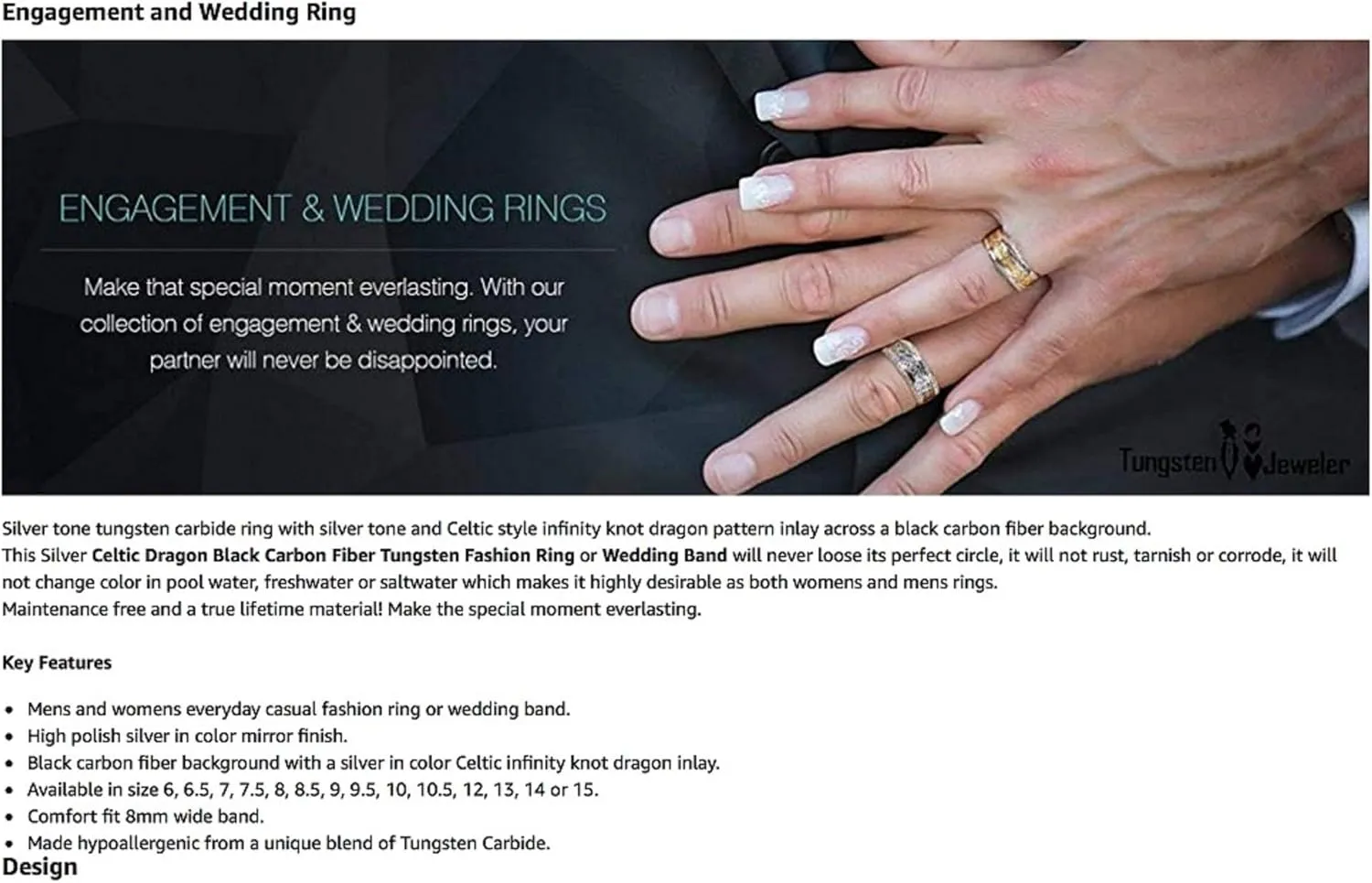 Engraving Ring for Men and Ring for Women Titanium Band Rings 7mm White IP Plated Titanium Ring Brushed Center Shiny Milgrain Edge Wedding Band Ring Ideal Rings for Couples