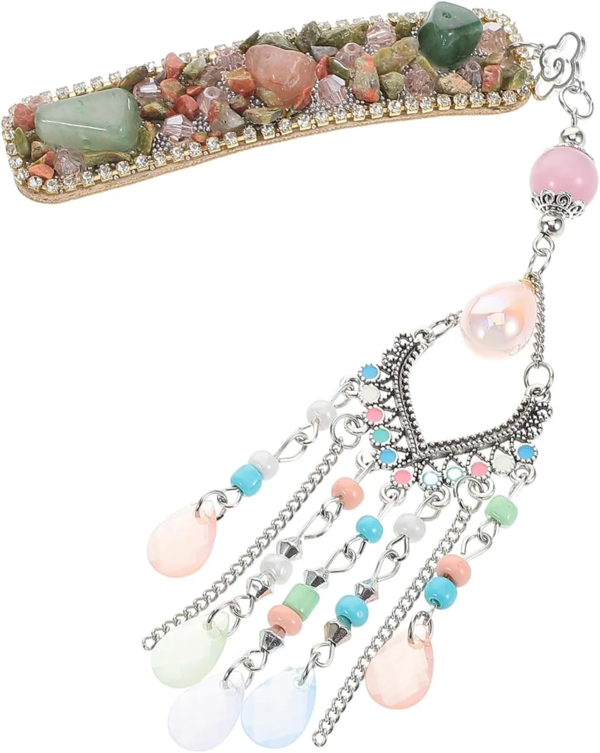 Ethnic Tassel Hair Clips with Rhinestone Detailing Unique Headdress for Weddings Bridal Accessories and Special Occasions Durable Design