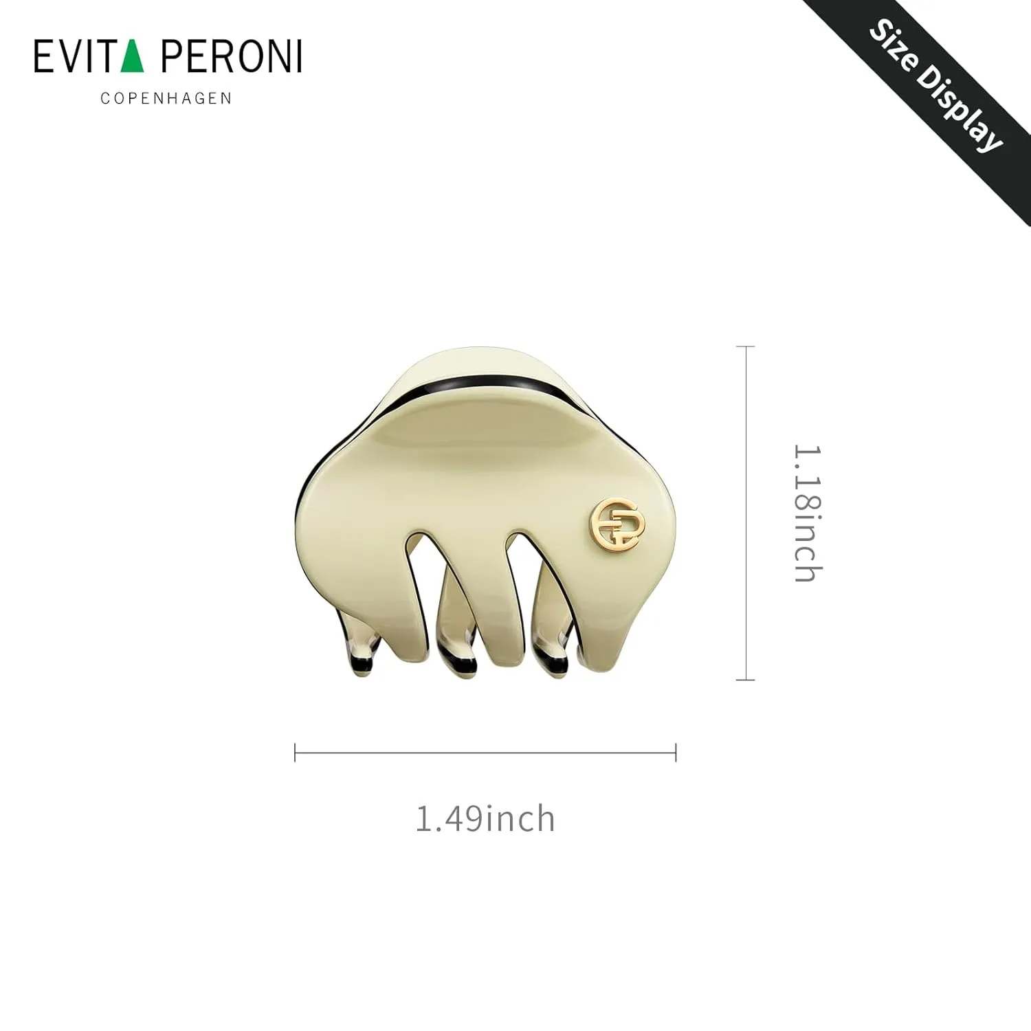 EVITA PERONI Small Hair Clips, Classic Mini Claw Clips for Hair, Colorful Acetate Mini Hair Clips for Women Girls, Straw Yellow