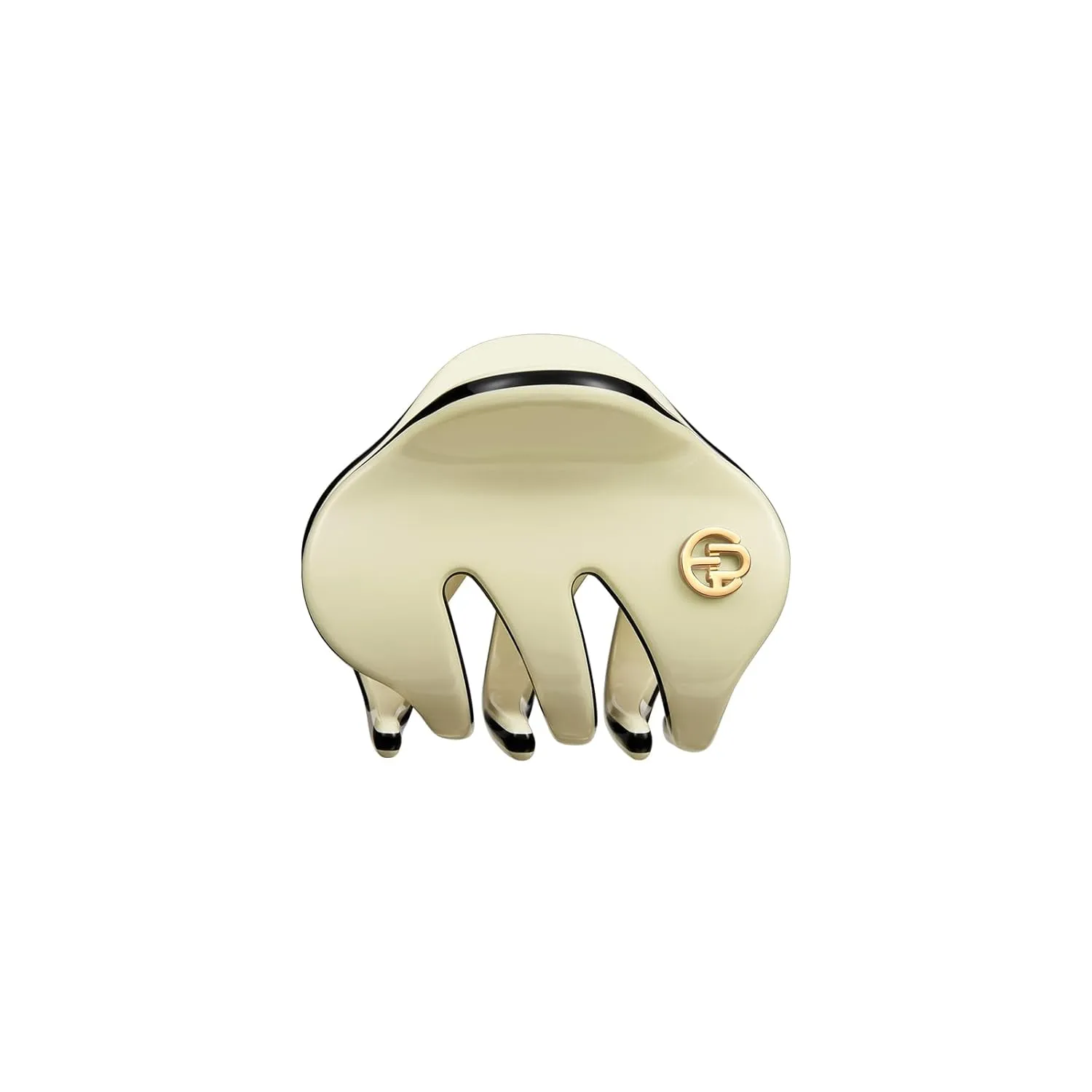EVITA PERONI Small Hair Clips, Classic Mini Claw Clips for Hair, Colorful Acetate Mini Hair Clips for Women Girls, Straw Yellow