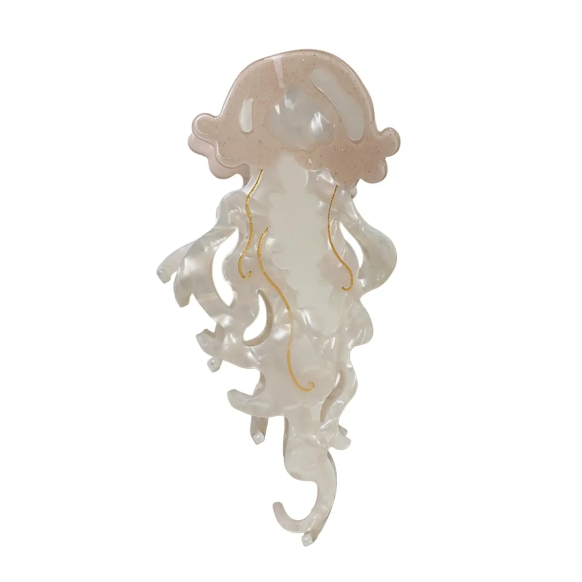 Fantasy Pink Jellyfish Hair Clip,Acetate Claw Clips,Hair Clips for Women