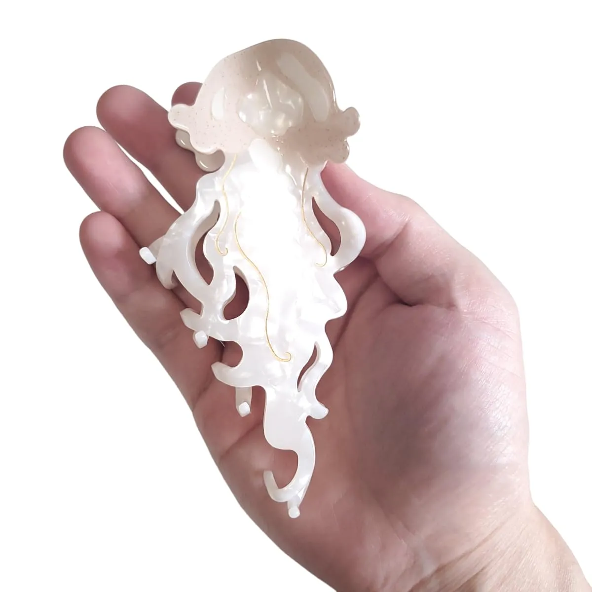 Fantasy Pink Jellyfish Hair Clip,Acetate Claw Clips,Hair Clips for Women