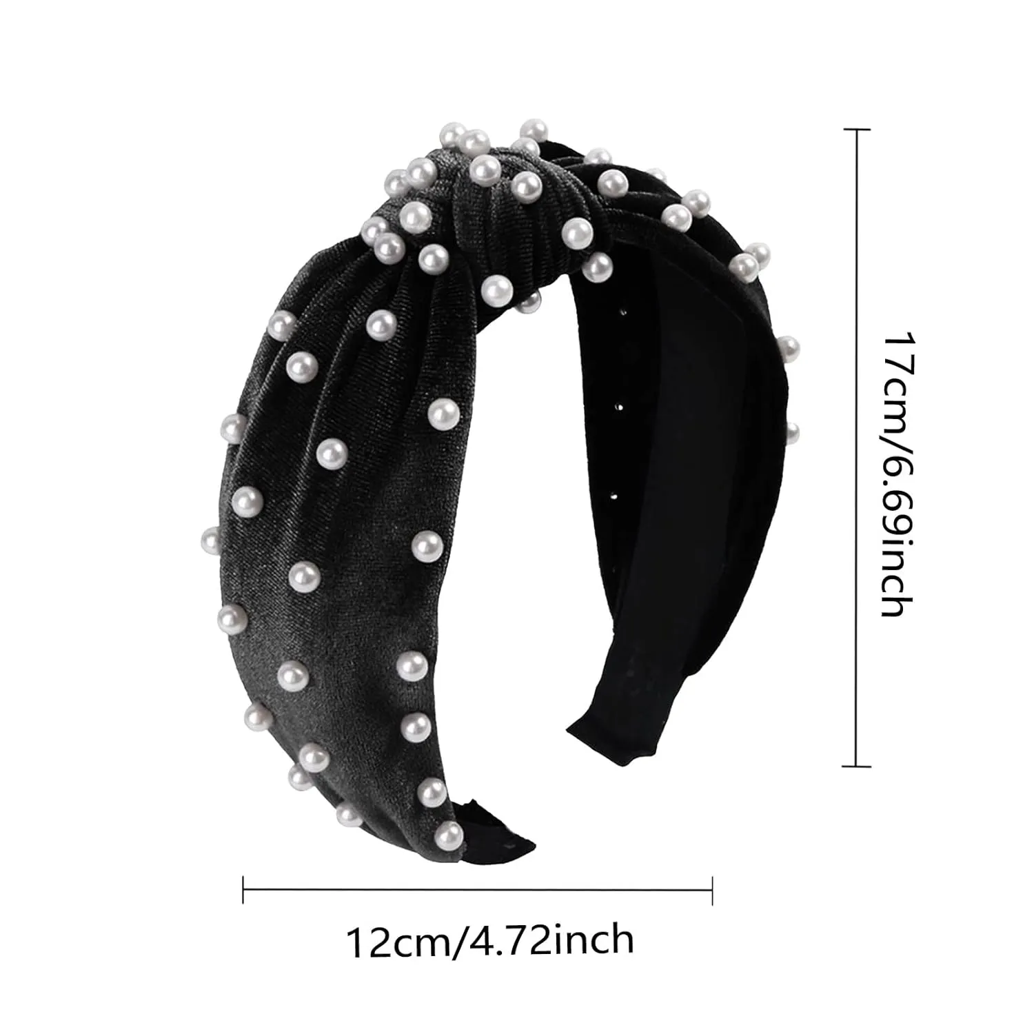 Fashionable Headbands for Women Pearls Knotted Head Bands Handmade Jewelry Hair Bands Wedding Hair Accessories