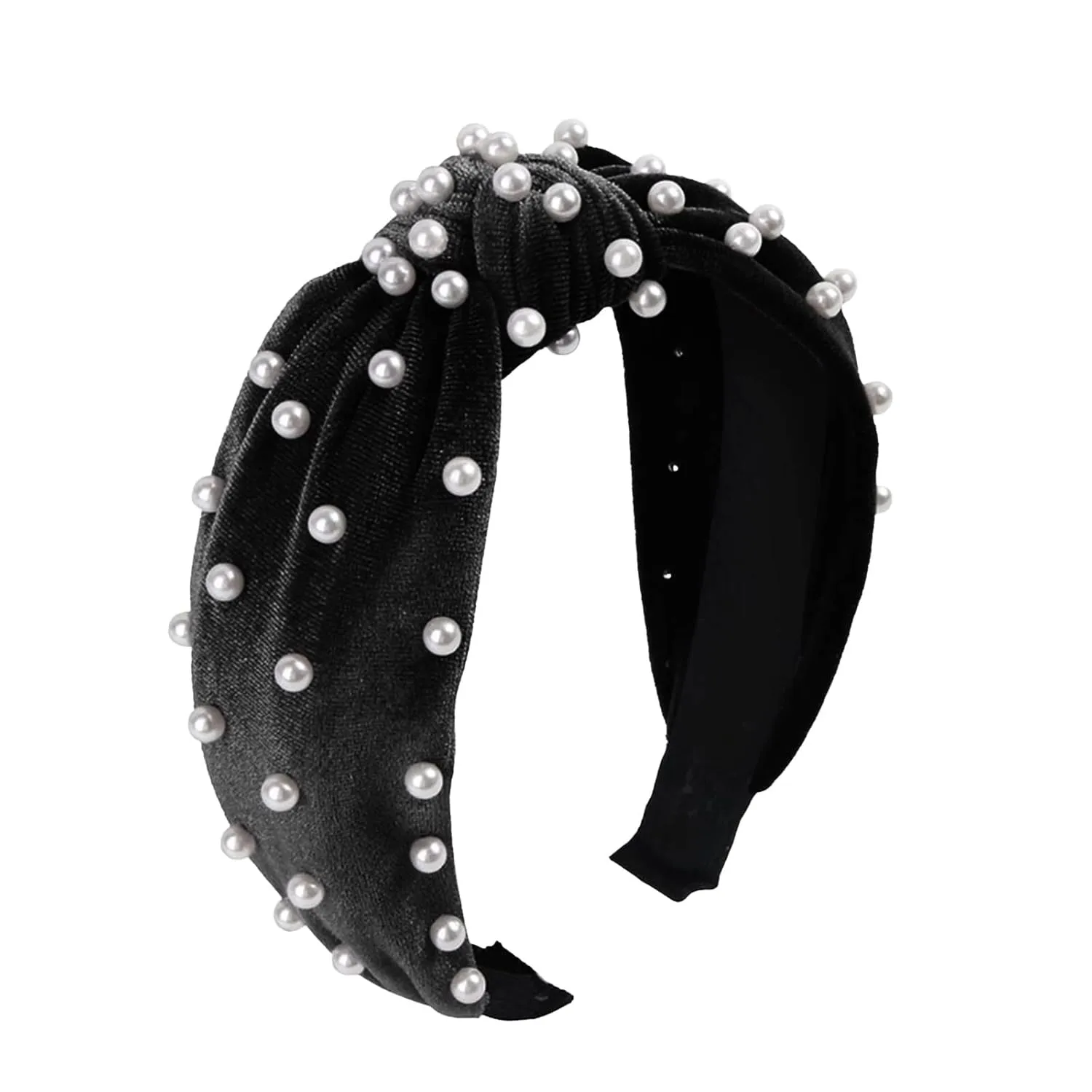 Fashionable Headbands for Women Pearls Knotted Head Bands Handmade Jewelry Hair Bands Wedding Hair Accessories