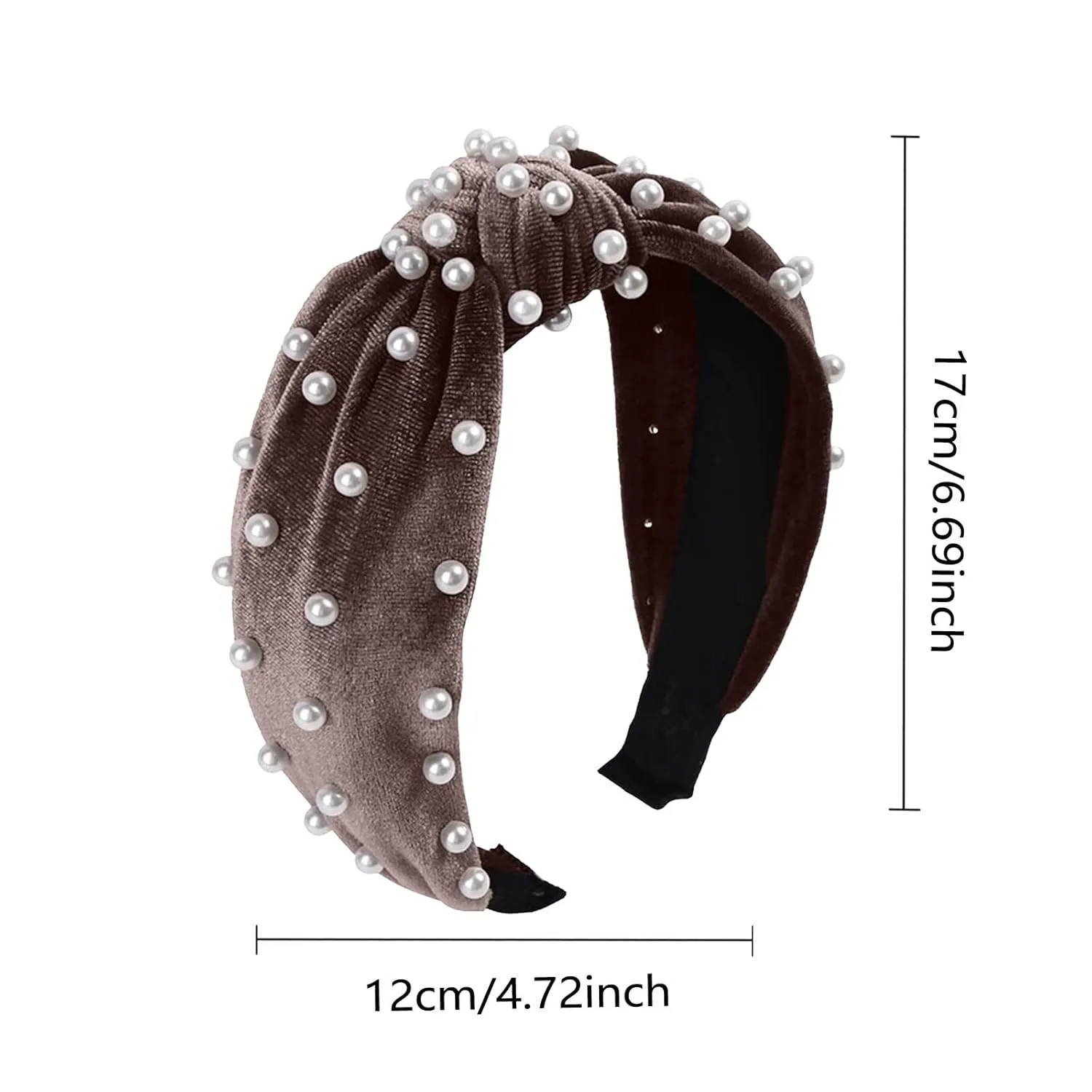 Fashionable Headbands for Women Pearls Knotted Head Bands Handmade Jewelry Hair Bands Wedding Hair Accessories