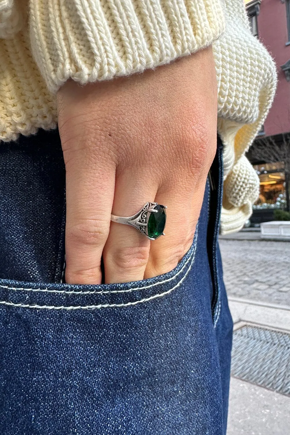 Faux Gemstone Ring