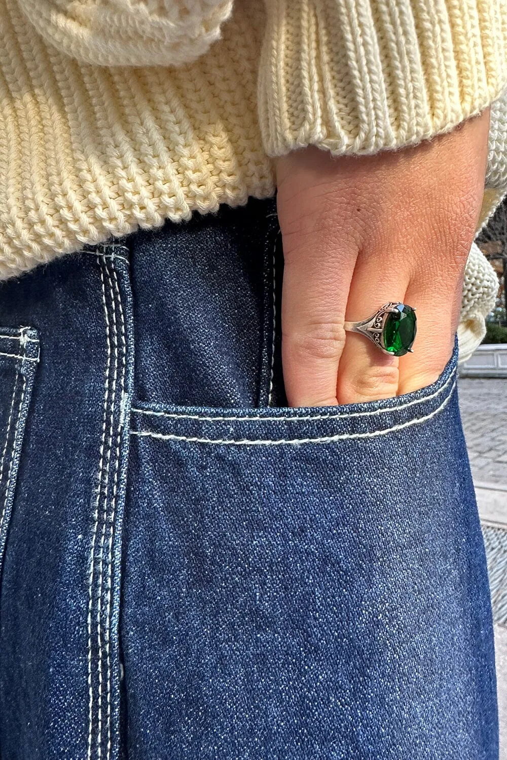 Faux Gemstone Ring