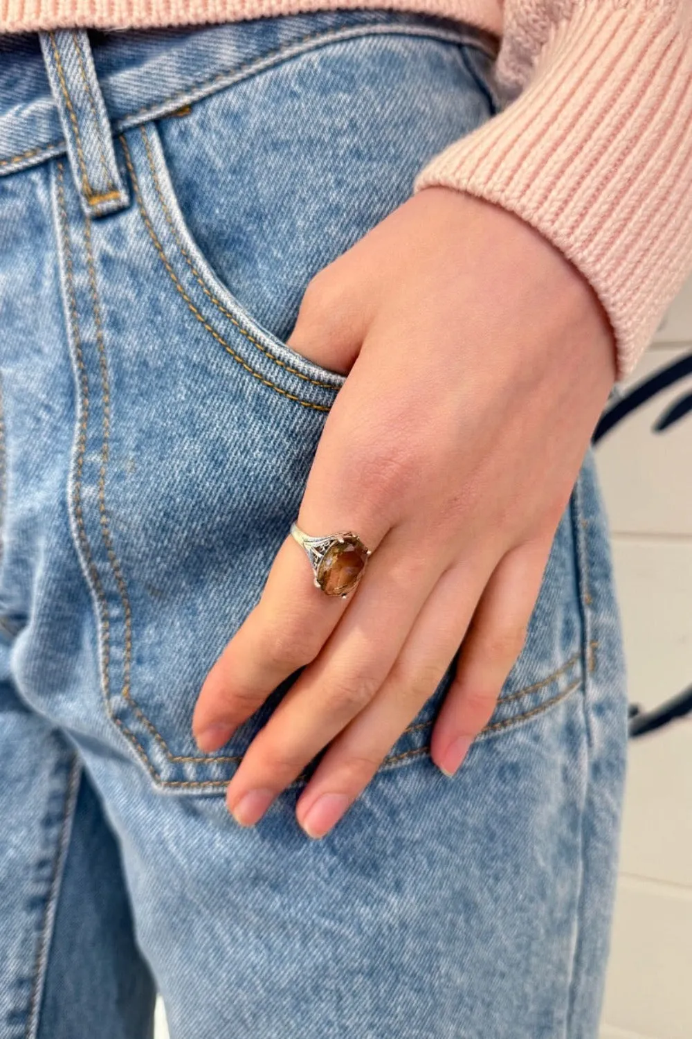 Faux Gemstone Ring