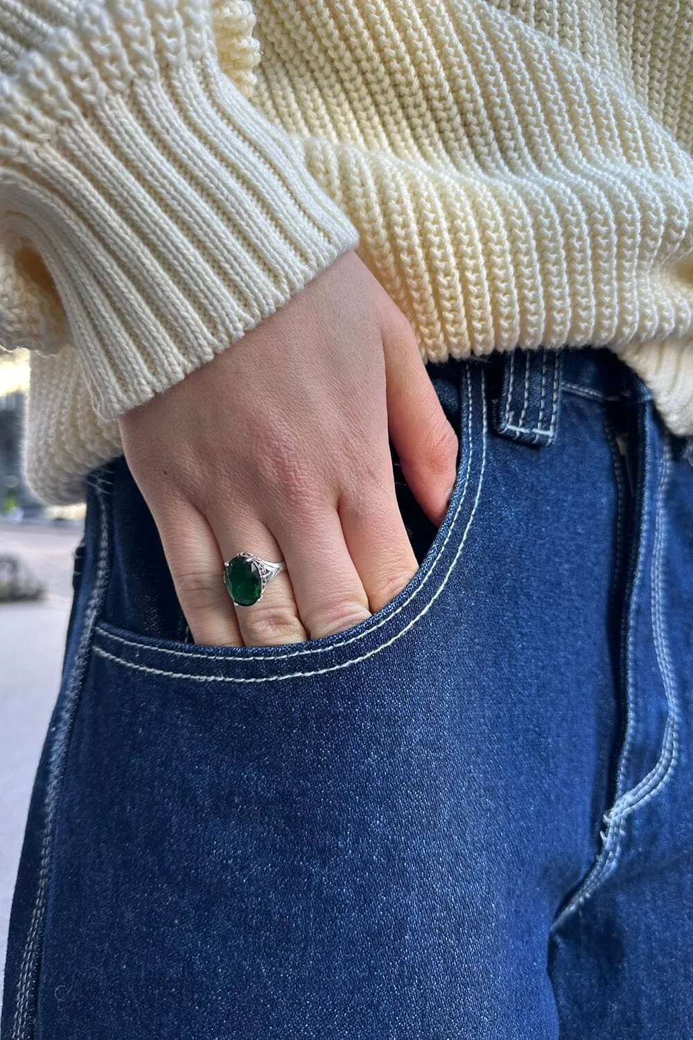 Faux Gemstone Ring