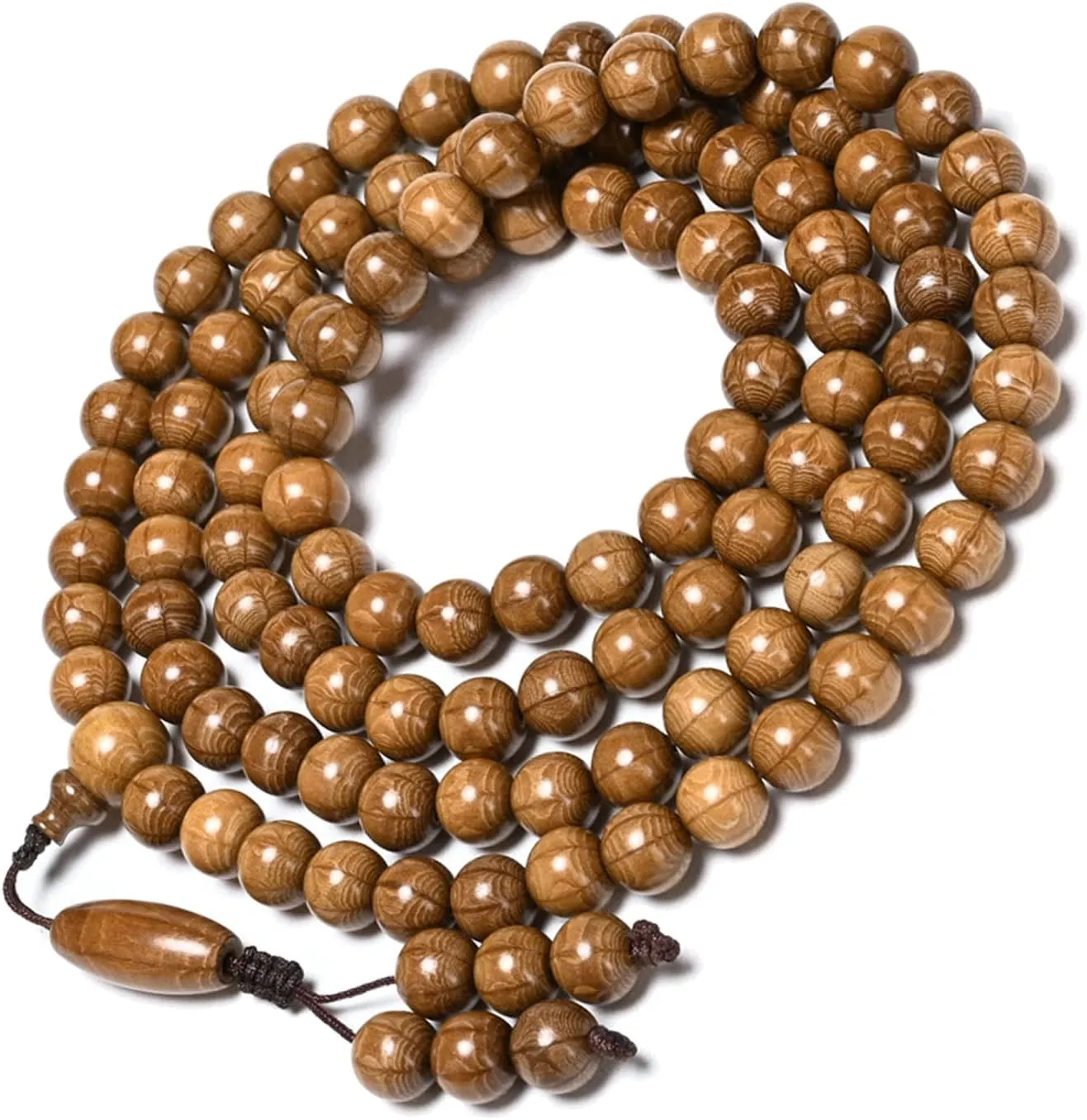 FAZOVIN 108 Beads 10 mm Mala Beads Bracelet for Men, Wutai Mountain Natural Wood Meditation Prayer Necklace